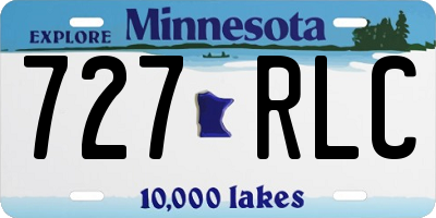 MN license plate 727RLC
