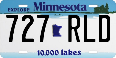 MN license plate 727RLD