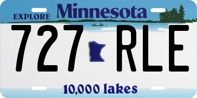 MN license plate 727RLE