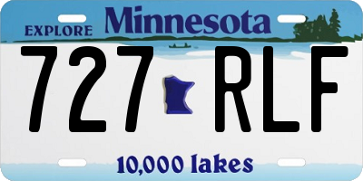 MN license plate 727RLF