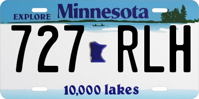 MN license plate 727RLH