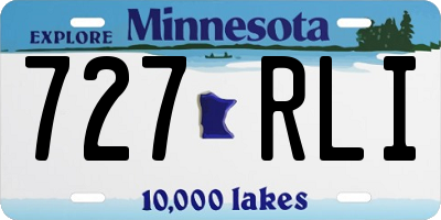 MN license plate 727RLI