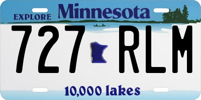 MN license plate 727RLM