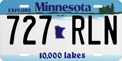 MN license plate 727RLN