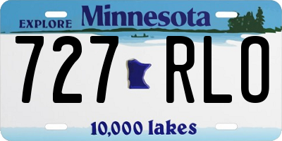 MN license plate 727RLO