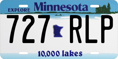 MN license plate 727RLP