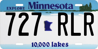 MN license plate 727RLR