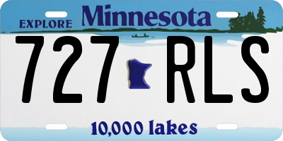 MN license plate 727RLS