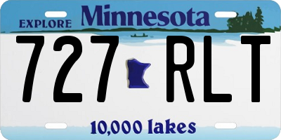 MN license plate 727RLT