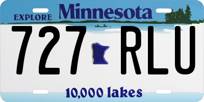 MN license plate 727RLU