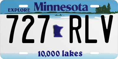 MN license plate 727RLV