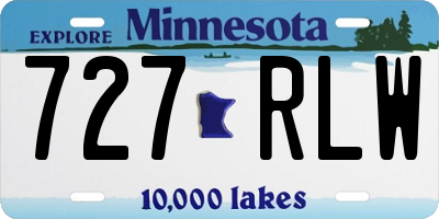 MN license plate 727RLW