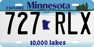 MN license plate 727RLX