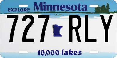 MN license plate 727RLY