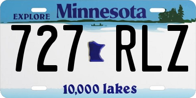 MN license plate 727RLZ