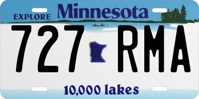 MN license plate 727RMA