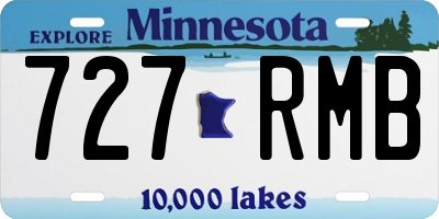 MN license plate 727RMB