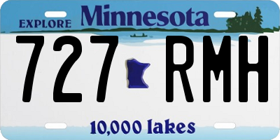MN license plate 727RMH