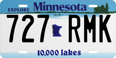 MN license plate 727RMK