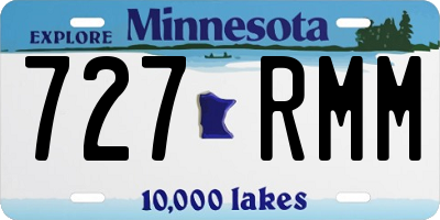 MN license plate 727RMM