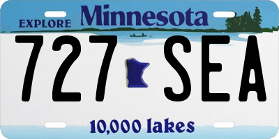 MN license plate 727SEA