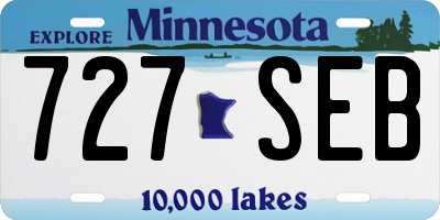 MN license plate 727SEB