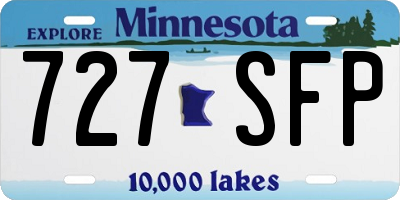 MN license plate 727SFP