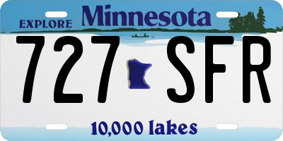 MN license plate 727SFR