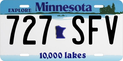 MN license plate 727SFV