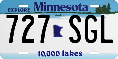 MN license plate 727SGL