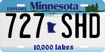 MN license plate 727SHD