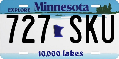 MN license plate 727SKU