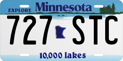 MN license plate 727STC
