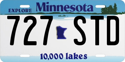 MN license plate 727STD