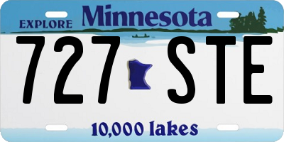 MN license plate 727STE