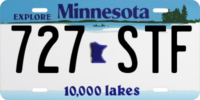 MN license plate 727STF