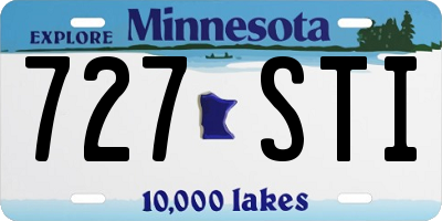 MN license plate 727STI