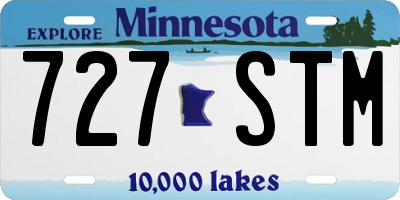MN license plate 727STM