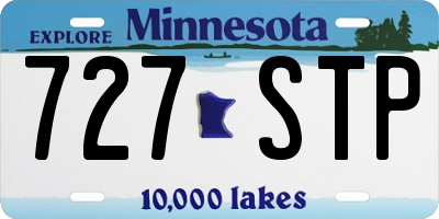 MN license plate 727STP