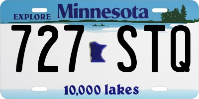 MN license plate 727STQ