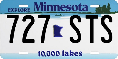 MN license plate 727STS