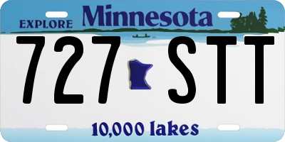 MN license plate 727STT