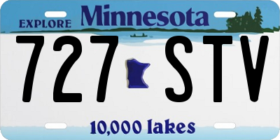 MN license plate 727STV