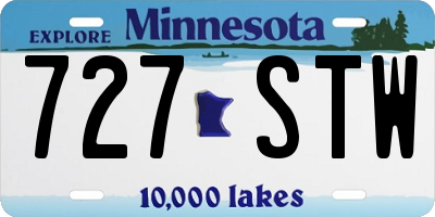 MN license plate 727STW