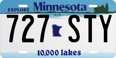 MN license plate 727STY