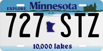 MN license plate 727STZ