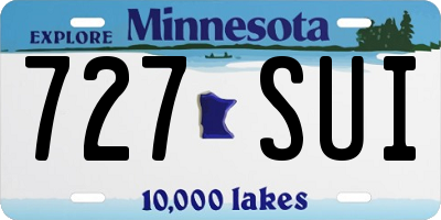 MN license plate 727SUI