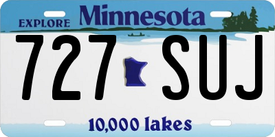 MN license plate 727SUJ