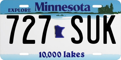 MN license plate 727SUK