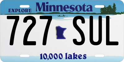 MN license plate 727SUL